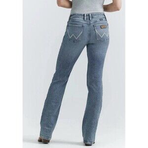 Wrangler Retro Mae Mid Rise Bootcut Jeans Denim Womens Size 33 x 33